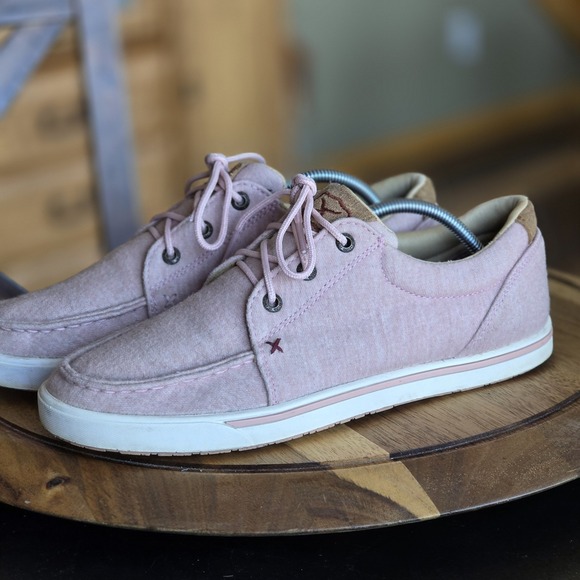 Twisted X Kicks Pink Womens Size 9.5 Medium Loafer Moccasin Cruiser - Picture 1 of 10